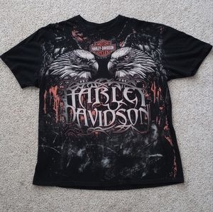 Harley-Davidson Motorcycles Eagle Graphic Shirt Streetwear